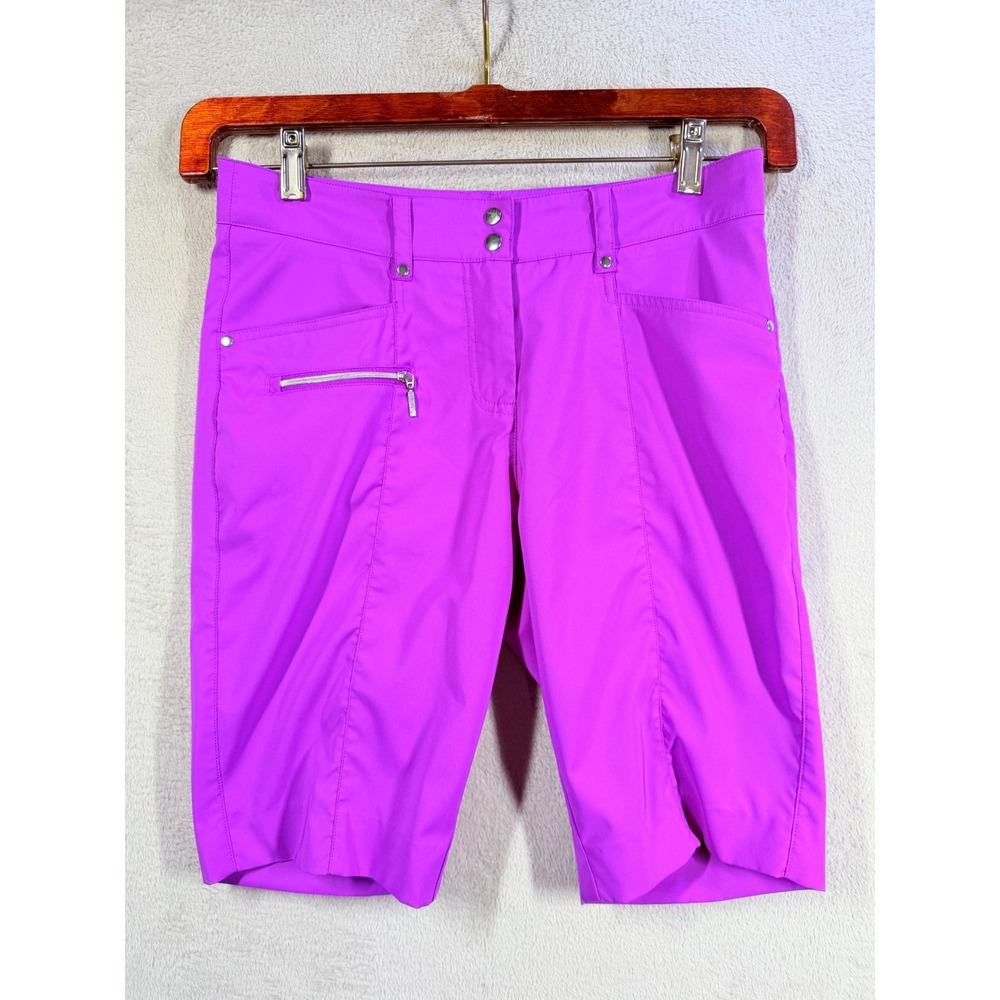G-Blue Golf Shorts Womens 2 Purple Stretch Performance Activewear Bottoms